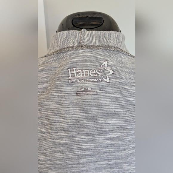 Hanes Womens Hoodie Medium Full Zip Long Sleeve Grey Fitness Active Athleisure - Picture 3 of 6